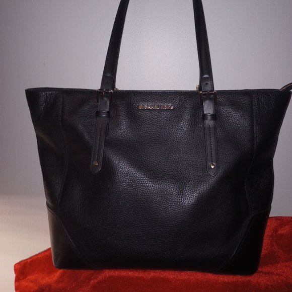 Black Leather Tote Bag